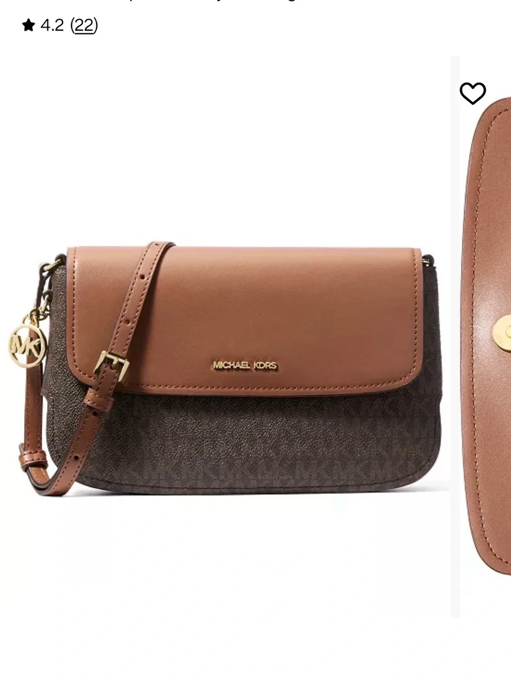 Michael Kors Tan and Brown  Crossbody Bag